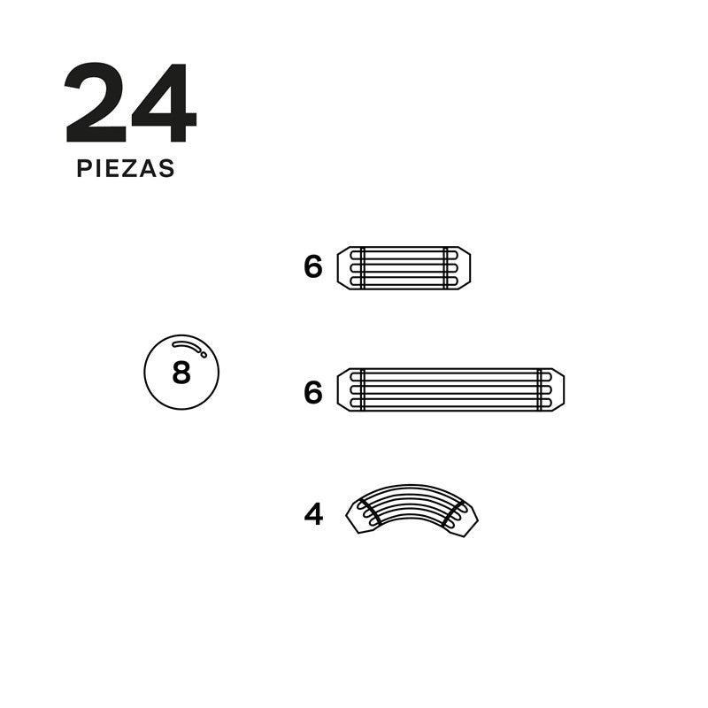 Imabars – Juego de construcción magnético con barras (24 piezas)