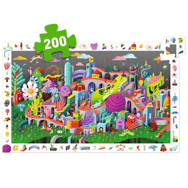 Puzzle de observación Crazy Town – Puzzle infantil – Kulturdenda