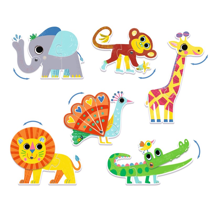 Puzzle Animales articulados – Puzzle educativo infantil – Kulturdenda