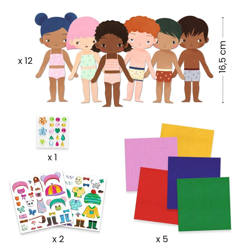 Collage Vestidos de suavidad – Kit de collage infantil – Kulturdenda