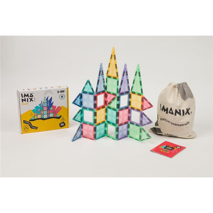 Imanix Pastel – Juego de construcción magnético colores pastel (36 piezas)