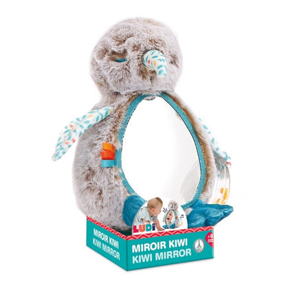 Peluche sensorial Ludi Kiwi con espejo – Estimulación bebé