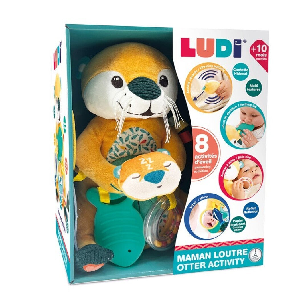 Peluche actividades Ludi nutria – Juego sensorial bebé