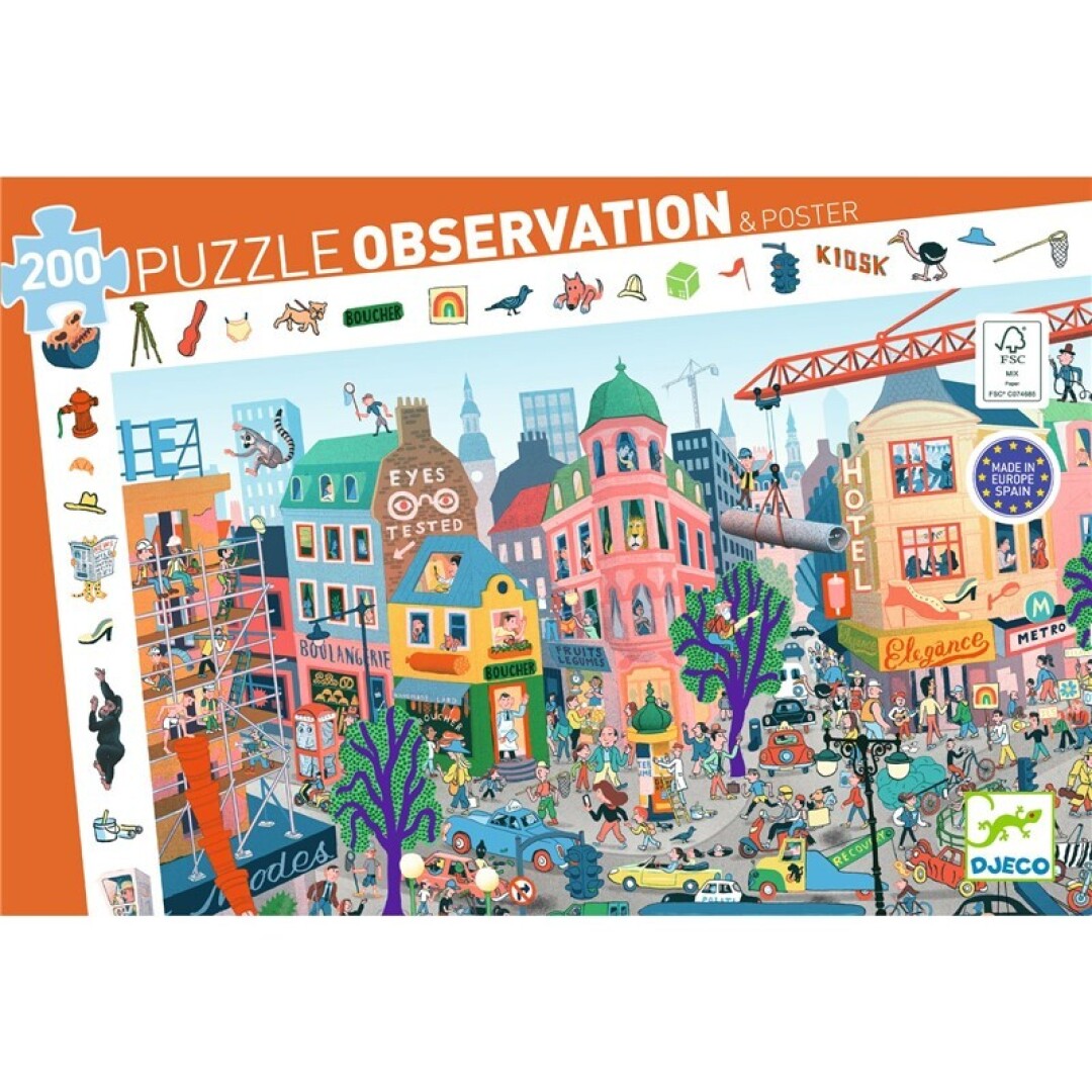 Puzzle de observación La ciudad – Puzzle infantil – Kulturdenda