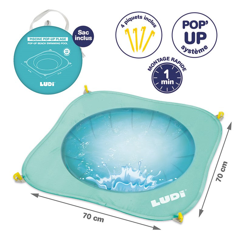 Piscina Infantil Pop-Up LUDI para Bebé – Plegable y Portátil