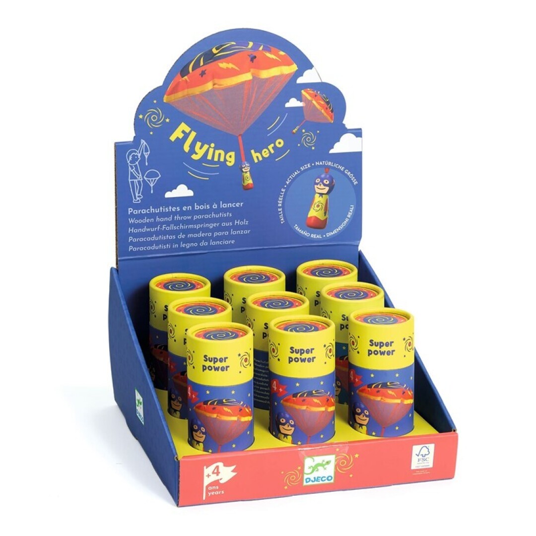 Paracaidista SuperPower – Figura con paracaídas (modelo aleatorio)