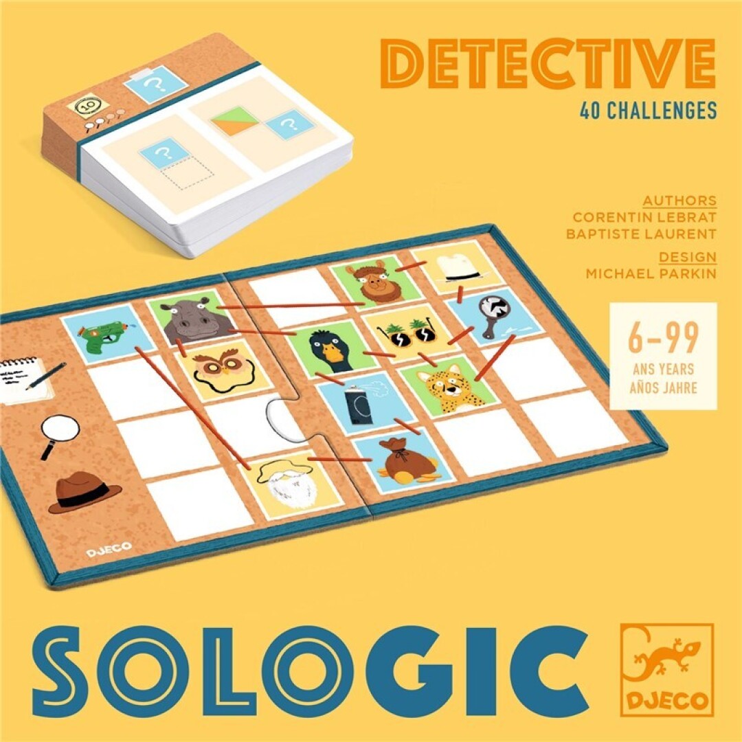 Juego Sológico Detective – Juego de Lógica y Deducción para Niños (40 Retos)