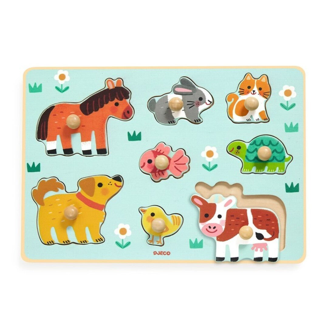 Puzzle encajable de madera Dog n’ Co – Juego educativo infantil