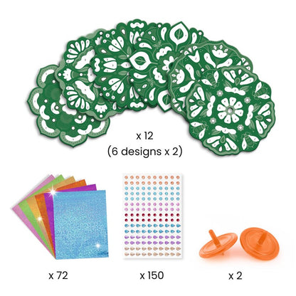 DIY Flower Power – Kit Creativo de Trompos Decorativos para Niños