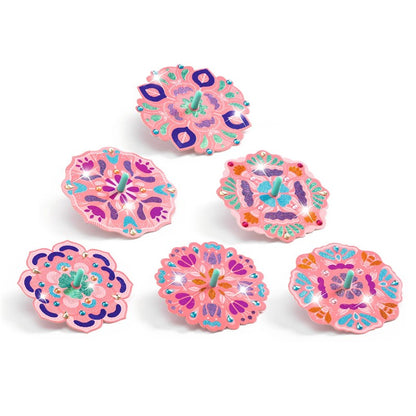 DIY Flower Power – Kit Creativo de Trompos Decorativos para Niños