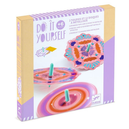 DIY Flower Power – Kit Creativo de Trompos Decorativos para Niños