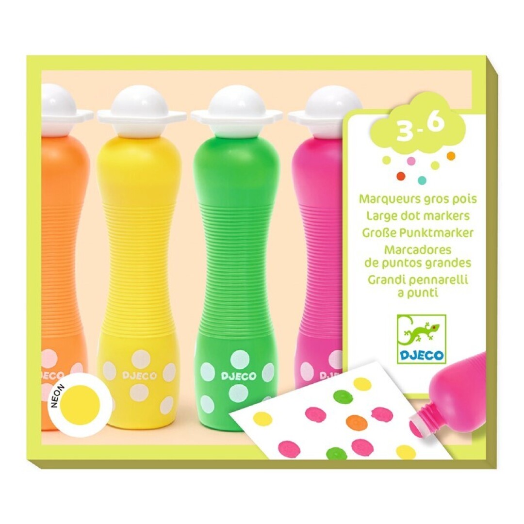 Rotuladores de puntos grandes Neon – Rotuladores infantiles – Kulturdenda
