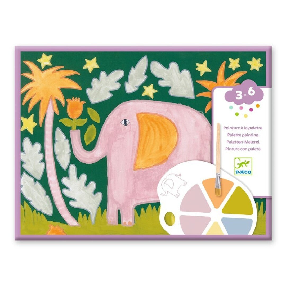 Pintura con paleta Los animales salvajes – Kit de pintura infantil – Kulturdenda