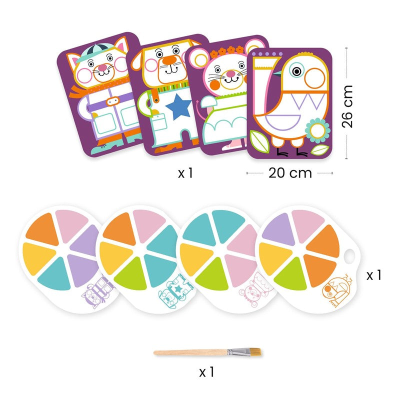 Pintura con paleta Los mofletudos – Kit de pintura infantil – Kulturdenda