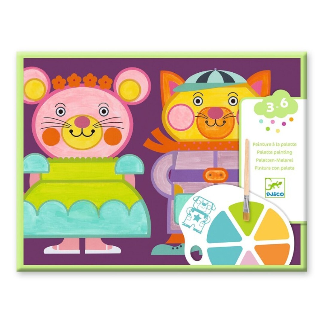 Pintura con paleta Los mofletudos – Kit de pintura infantil – Kulturdenda