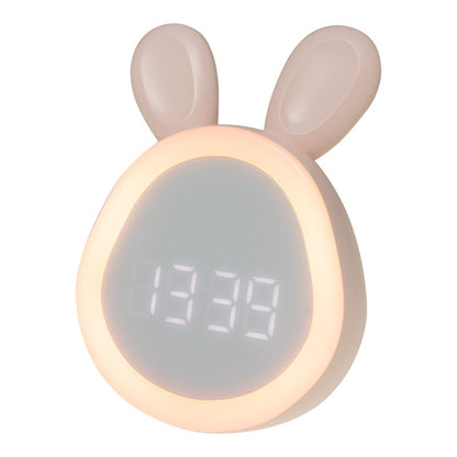 Despertador Infantil Conejito Rosa – Luz Nocturna y Alarma