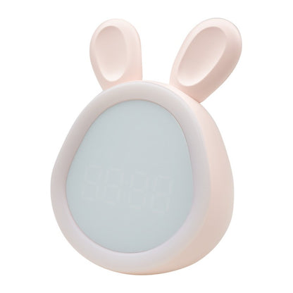 Despertador Infantil Conejito Rosa – Luz Nocturna y Alarma