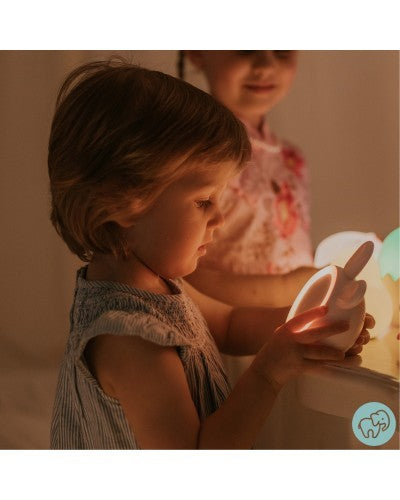 Despertador Infantil Conejito Rosa – Luz Nocturna y Alarma