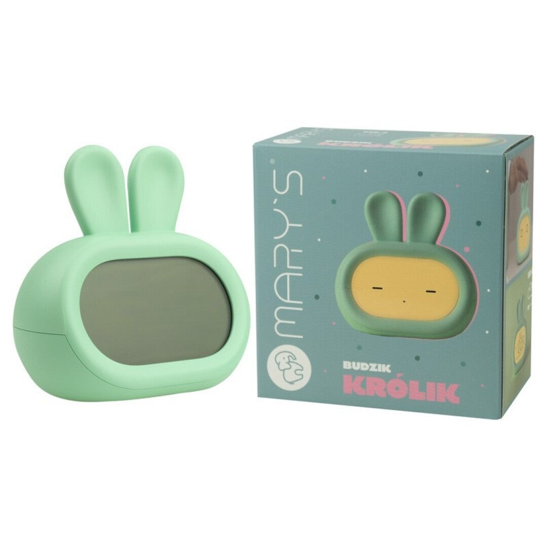 Despertador Infantil Conejito Verde – Luz Nocturna y Alarma
