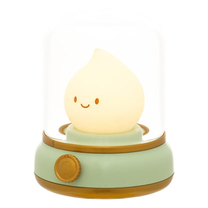 Lámpara de Noche Infantil LED Llama Verde – Luz Ambiental Regulable