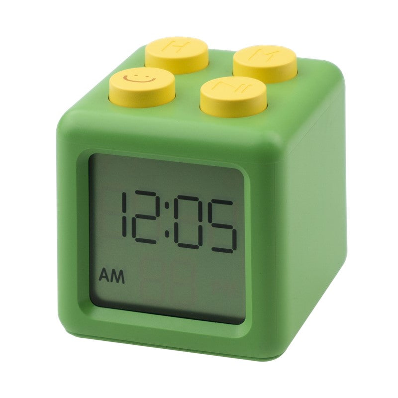 Despertador Infantil Bloque Verde – Reloj Digital Creativo