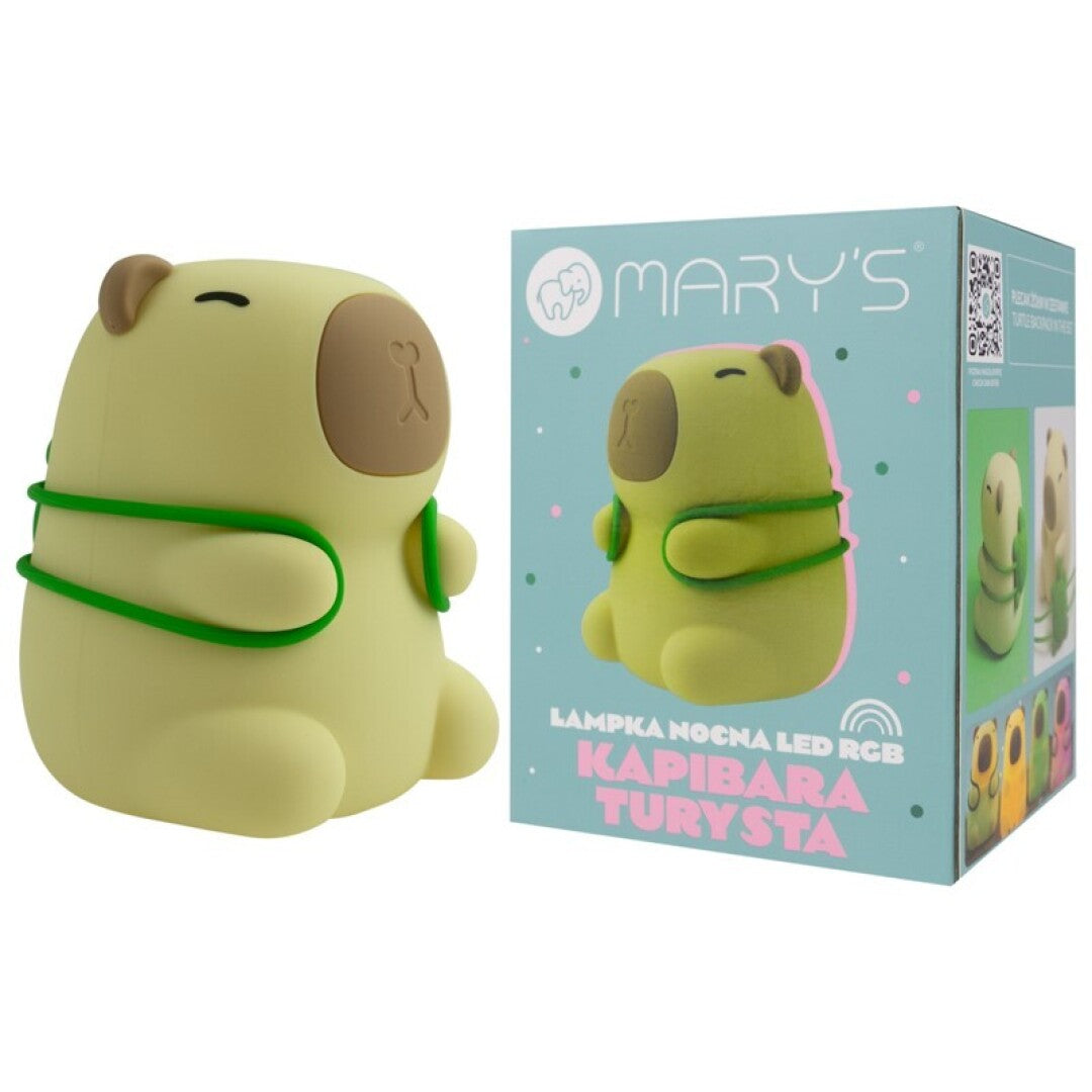Lámpara de Noche Infantil Capibara Turista LED RGB