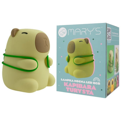 Lámpara de Noche Infantil Capibara Turista LED RGB