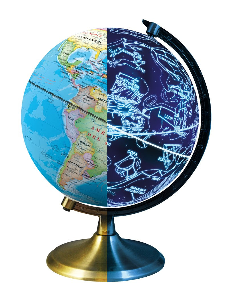 Buki Globo terráqueo día y noche – Globo educativo en español – Kulturdenda