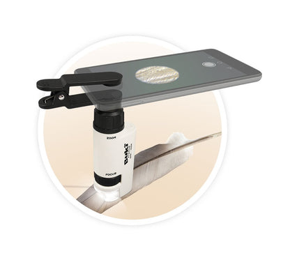 Microscopio de bolsillo Buki portátil con zoom
