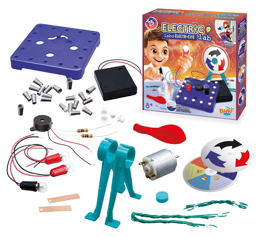 Taller de electricidad Buki kit educativo con circuitos