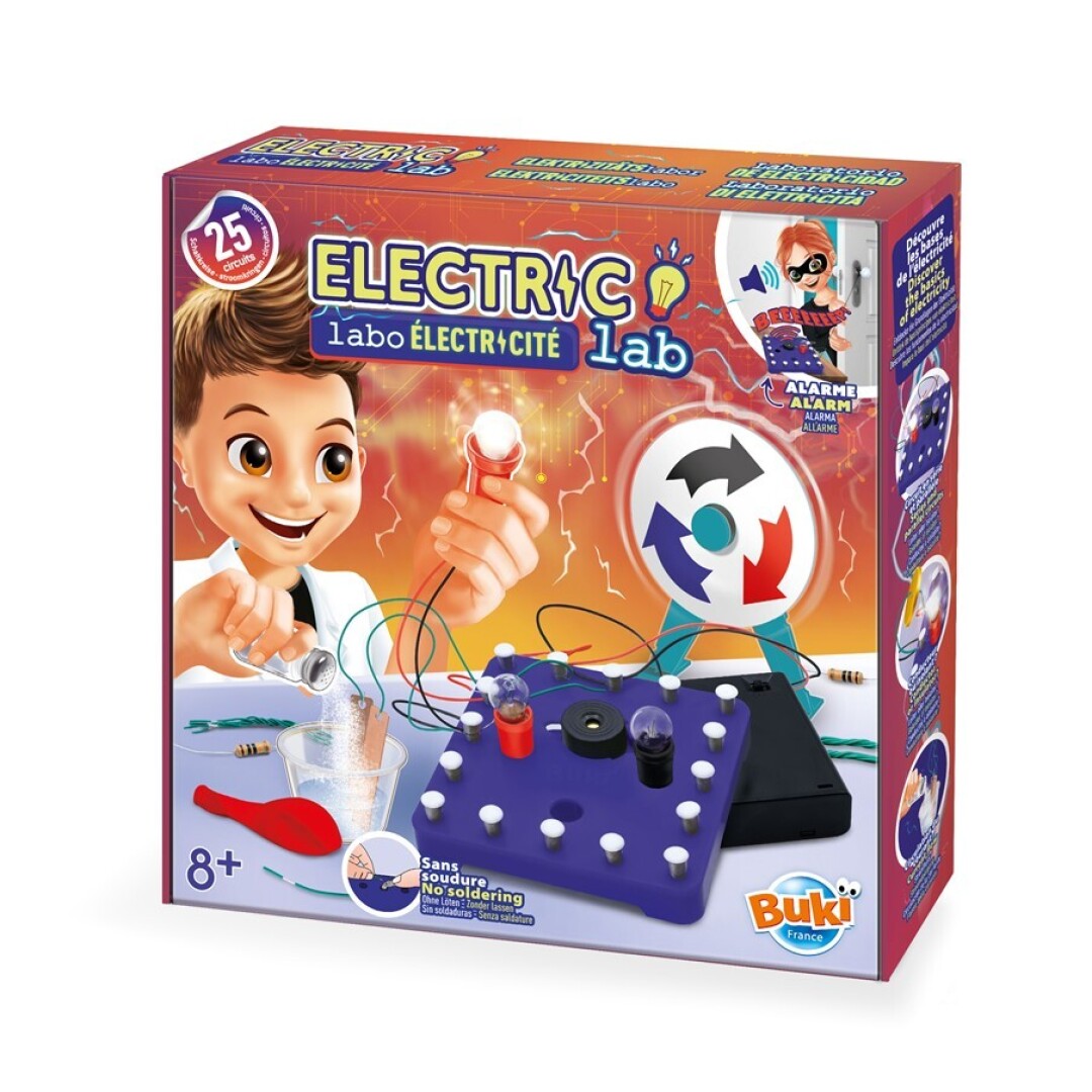Taller de electricidad Buki kit educativo con circuitos