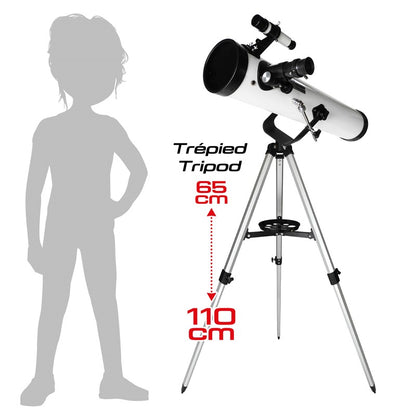 Telescopio avanzado Buki con 50 actividades para explorar el espacio