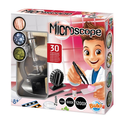 Buki Microscopio con 30 experimentos – Kit de ciencias infantil – Kulturdenda