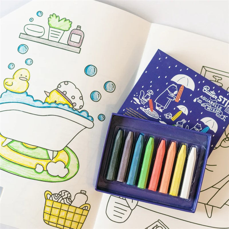 Ceras acuarelables ButterStix Wet & Dry, 8 uds – Ceras infantiles – Kulturdenda