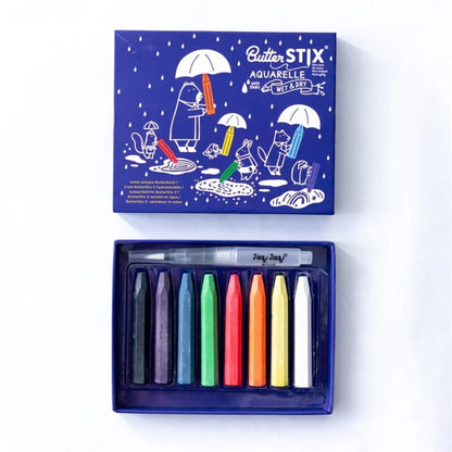 Ceras acuarelables ButterStix Wet & Dry, 8 uds – Ceras infantiles – Kulturdenda