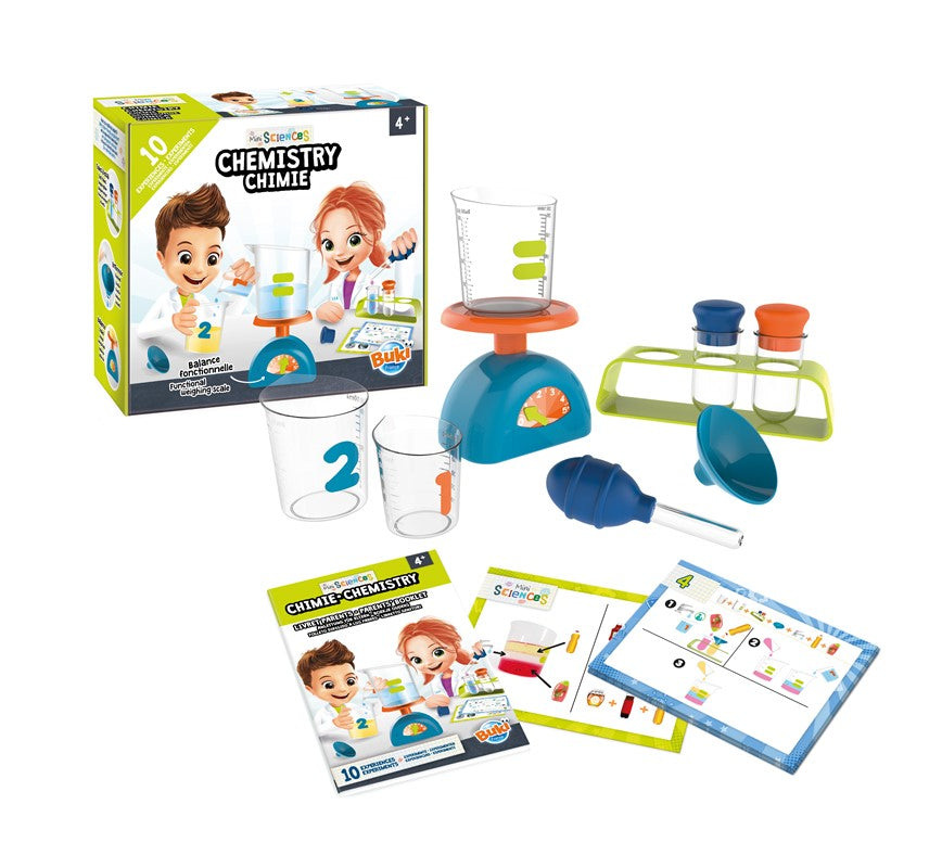 Mini laboratorio de química Buki para niños