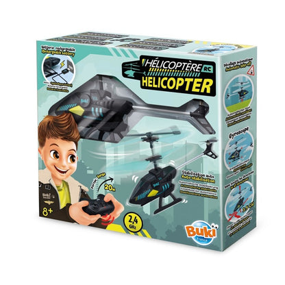 Helicóptero R/C Buki control remoto con luces y vuelo estable