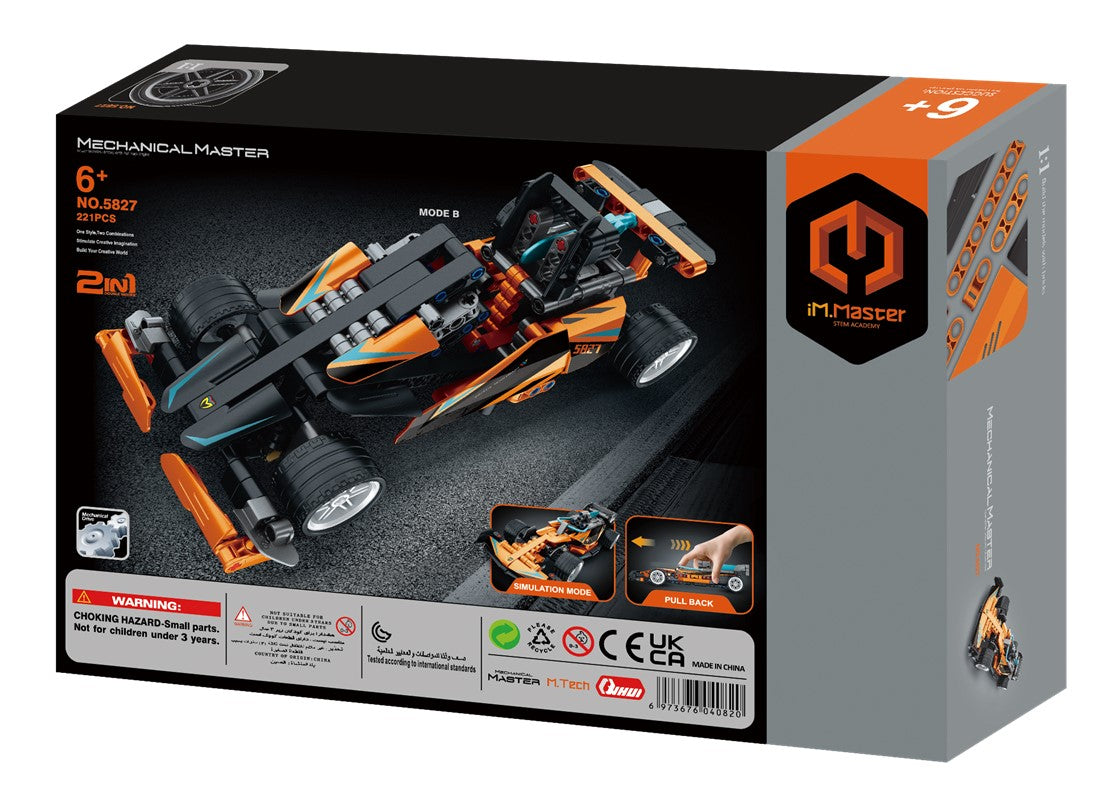 IM Master Coche de carreras 2 en 1 – 220 piezas (compatible)