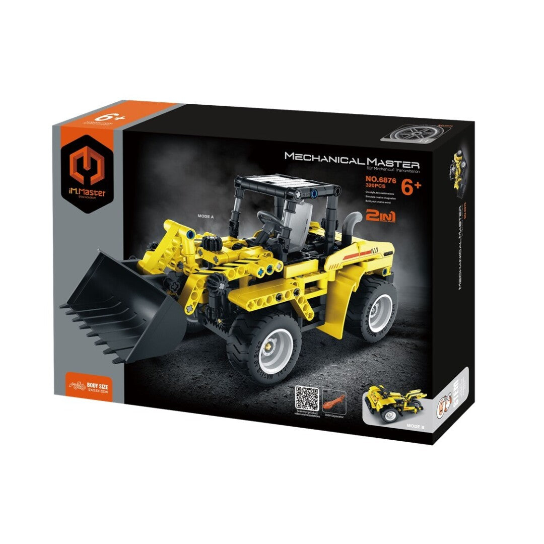 IM Master Excavadora y Moto de Tres Ruedas – 319 piezas (2 en 1, construcción)