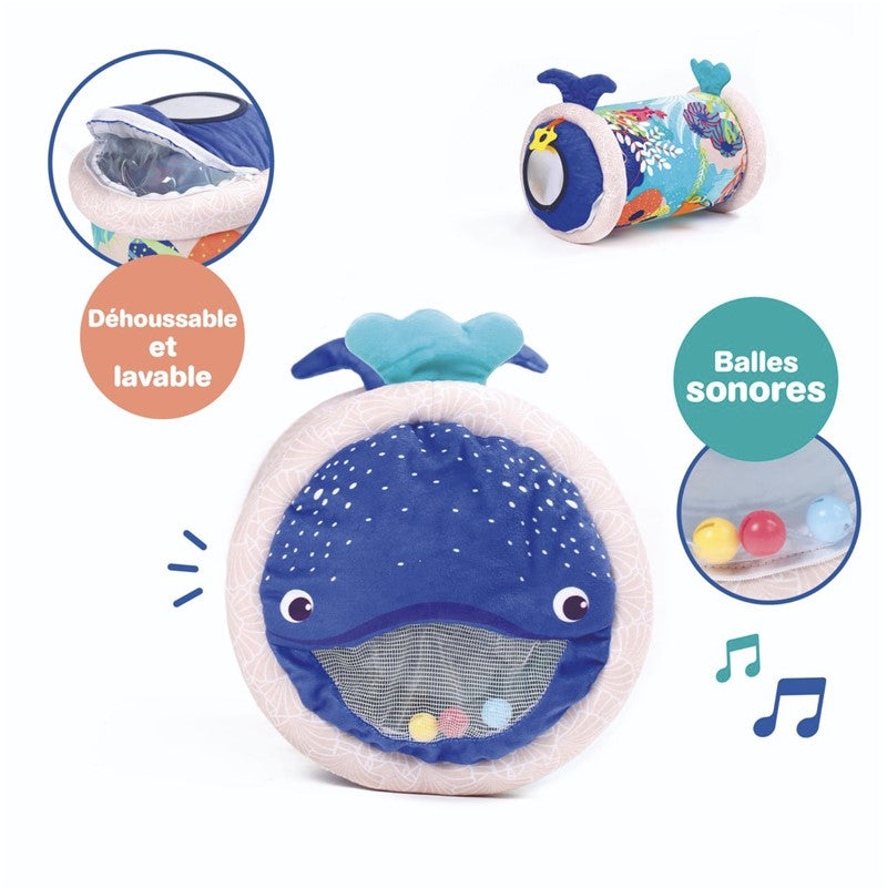 Rodillo de actividades bebé Ludi ballena – Estimulación y movimiento