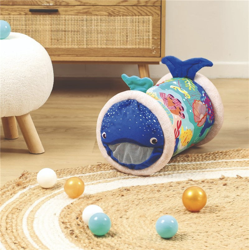 Rodillo de actividades bebé Ludi ballena – Estimulación y movimiento