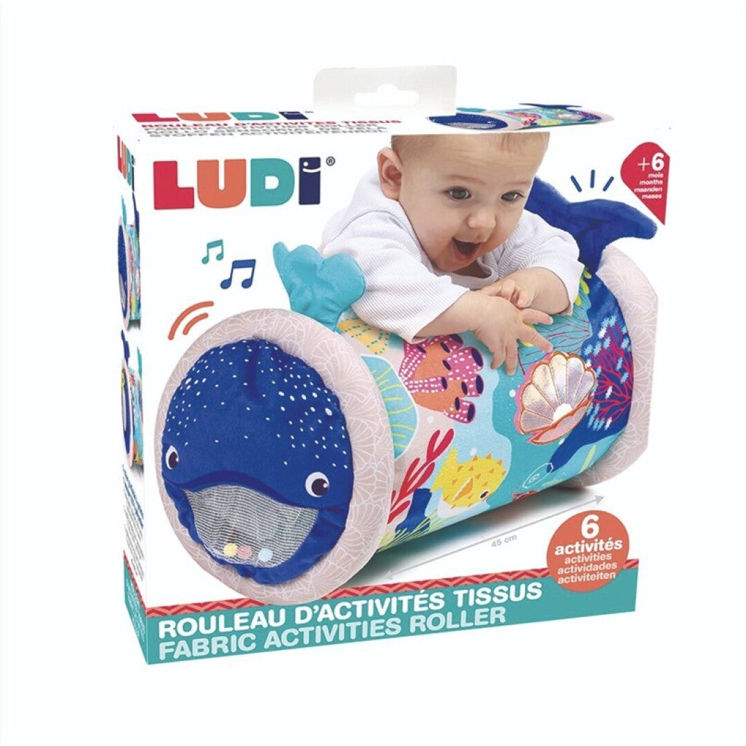 Rodillo de actividades bebé Ludi ballena – Estimulación y movimiento