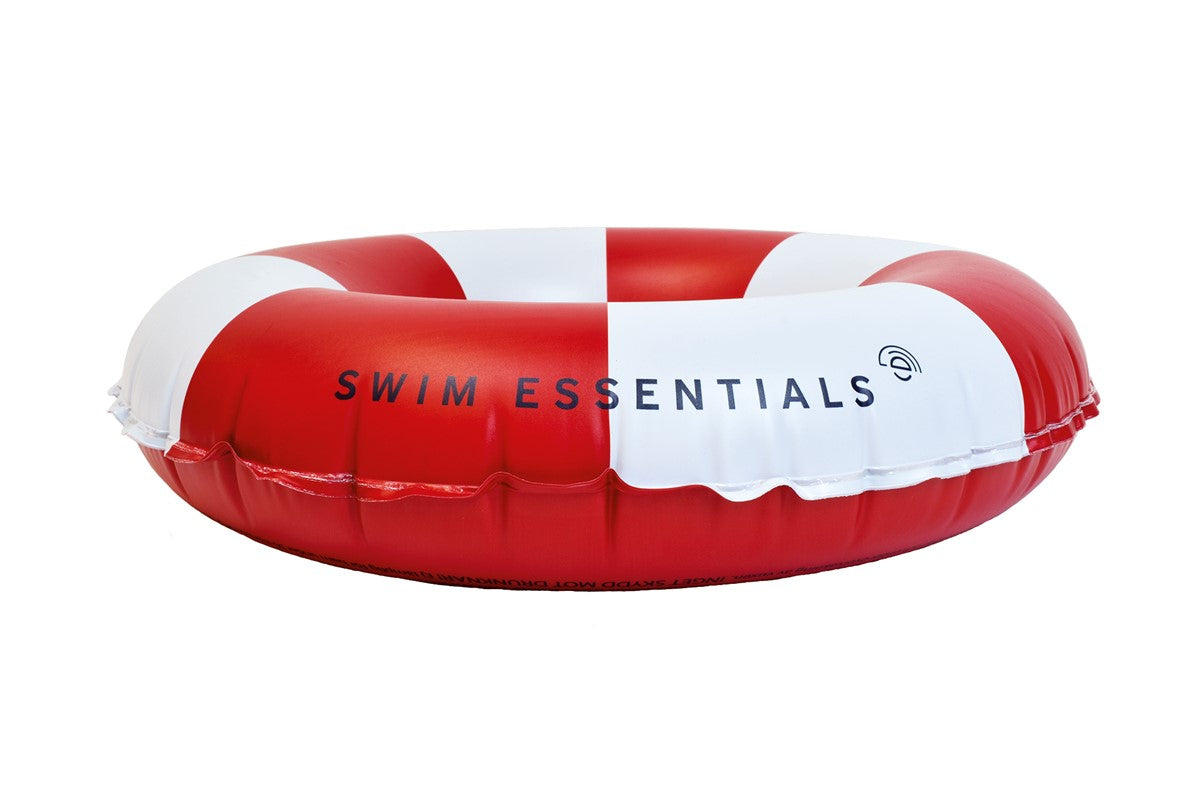 Flotador Donut Rojo y Blanco 90 cm – Swim Essentials