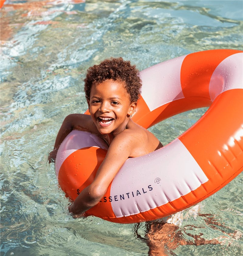 Flotador Donut Rojo y Blanco 90 cm – Swim Essentials