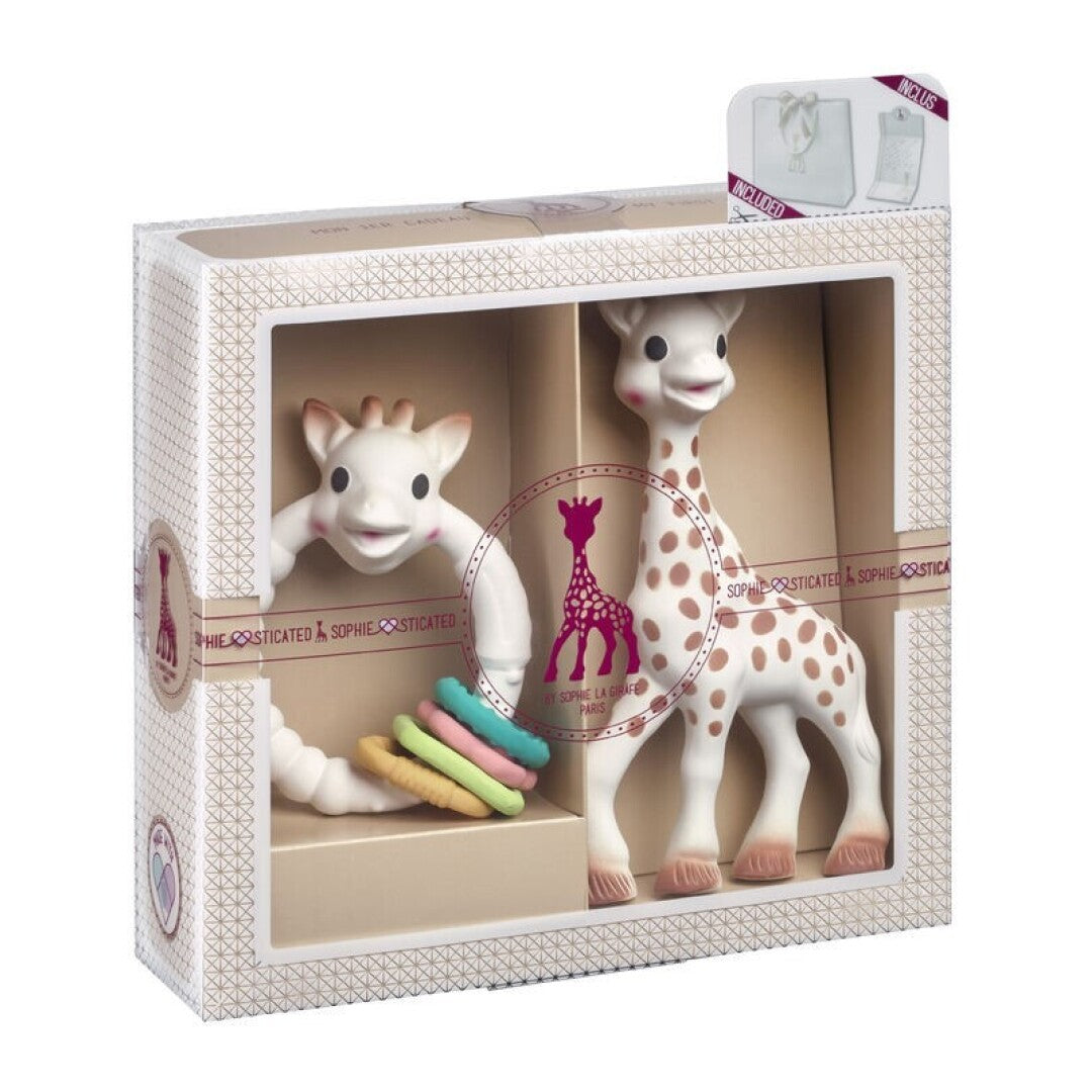 Mi primer set Sophie la girafe + Colo'rings – Set regalo para bebé – Kulturdenda