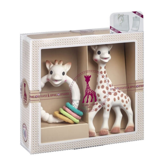 Mi primer set Sophie la girafe + Colo'rings – Set regalo para bebé – Kulturdenda