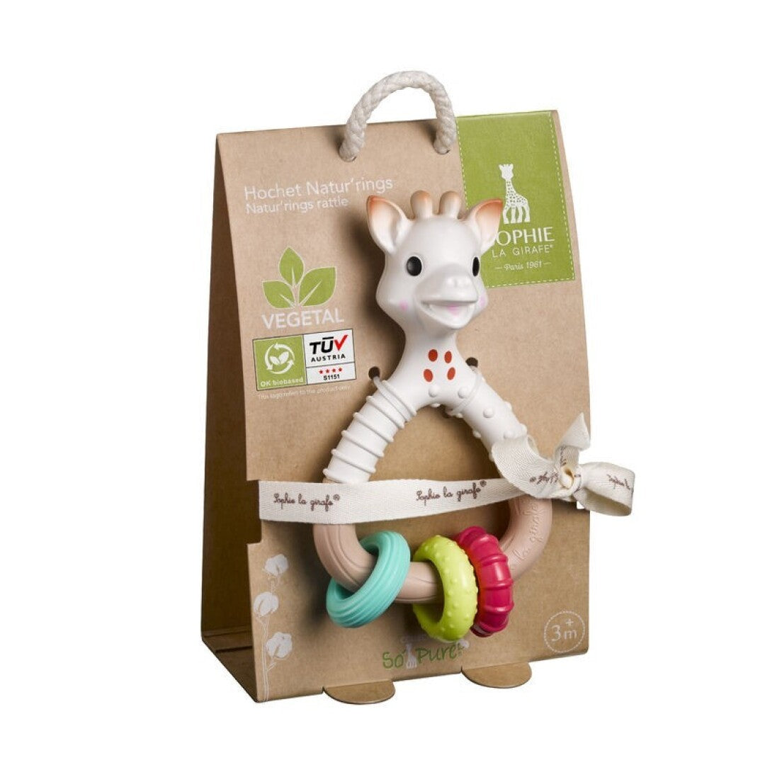 Sonajero Natur'rings So'Pure – Sonajero de bioplástico para bebé – Kulturdenda