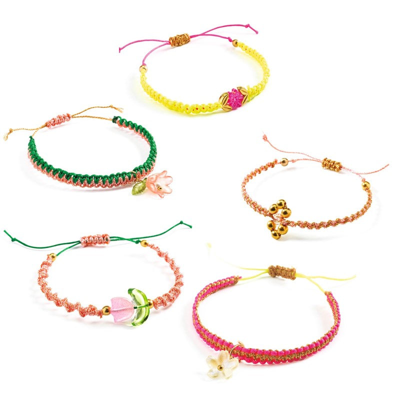 Pulseras de macramé rosas – Kit de manualidades infantil – Kulturdenda