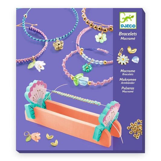 Pulseras de macramé azules – Kit de manualidades infantil – Kulturdenda