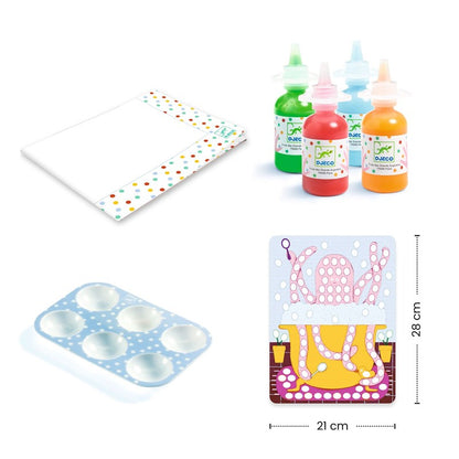 Pintura de dedos Puntos y peces – Kit de pintura infantil – Kulturdenda